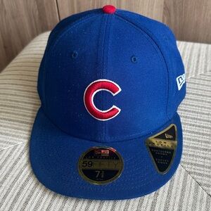 Chicago Cubs Official On-Field New Era Hat, Low Profile 7 3/8”